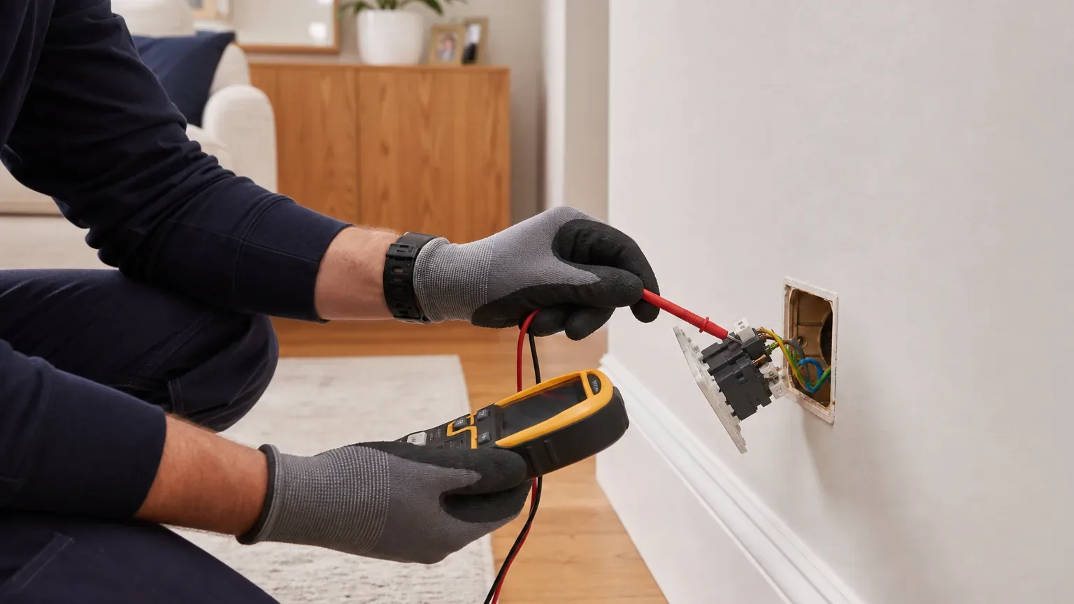 Illustrative AI-generated electrical fault finding project image for a electrician website demonstration